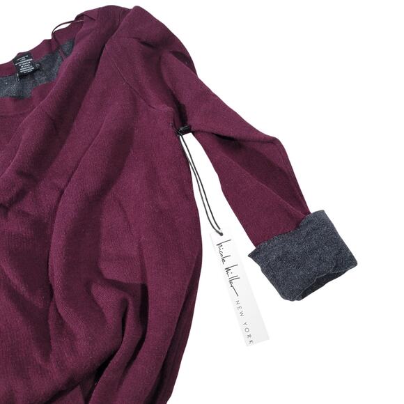 Nicole Miller‎ New York Burgundy Maroon Sweater Dress S NWT - Picture 7 of 9